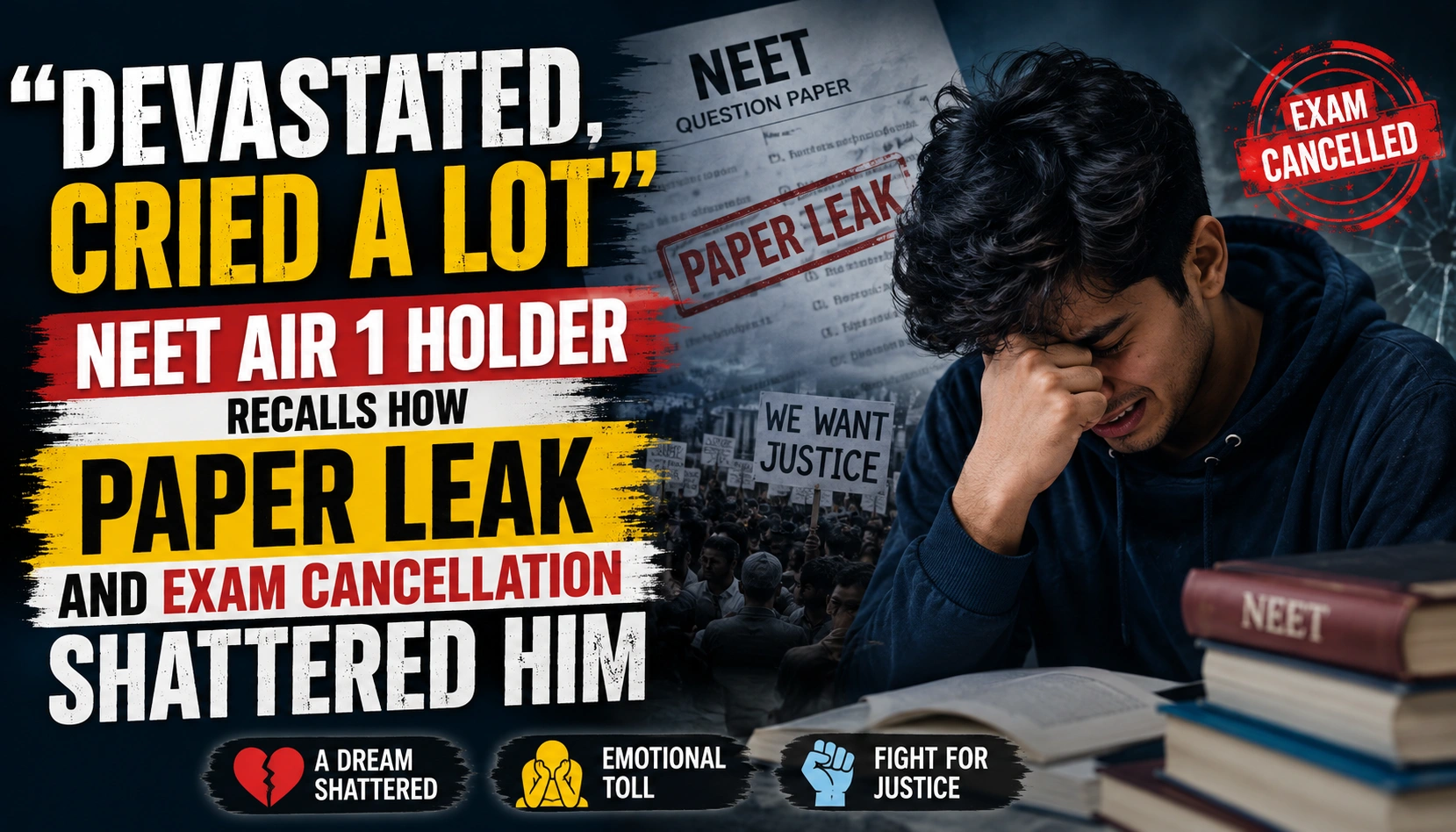 Devastated, Cried a Lot: NEET AIR 1 Holder Recalls How Paper Leak and Exam Cancellation Shattered Him